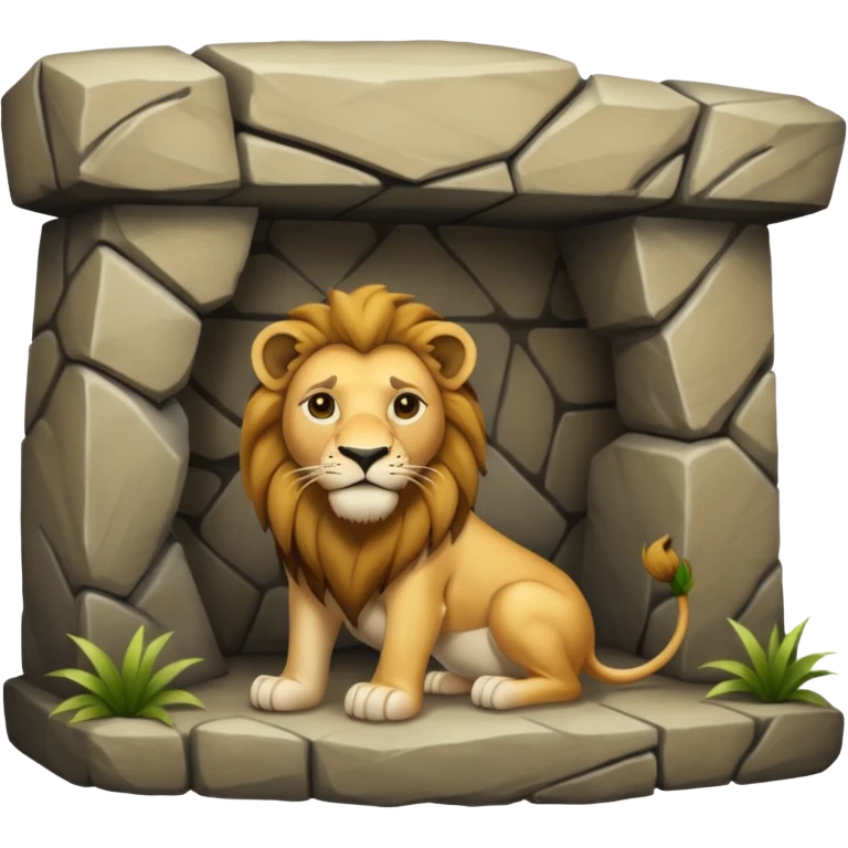 Lion den WITHOUT LION emoji