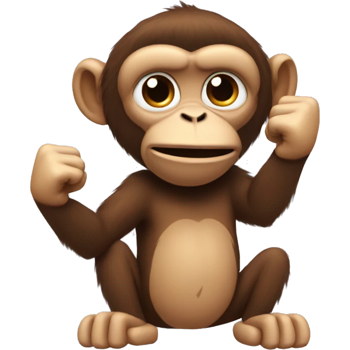 Monkey with thumbs down emoji