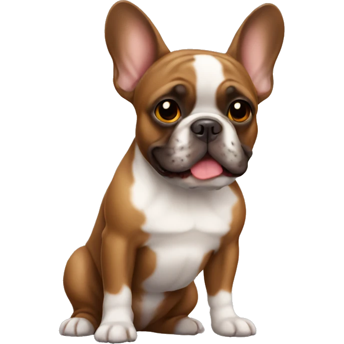 Brown French bulldog emoji