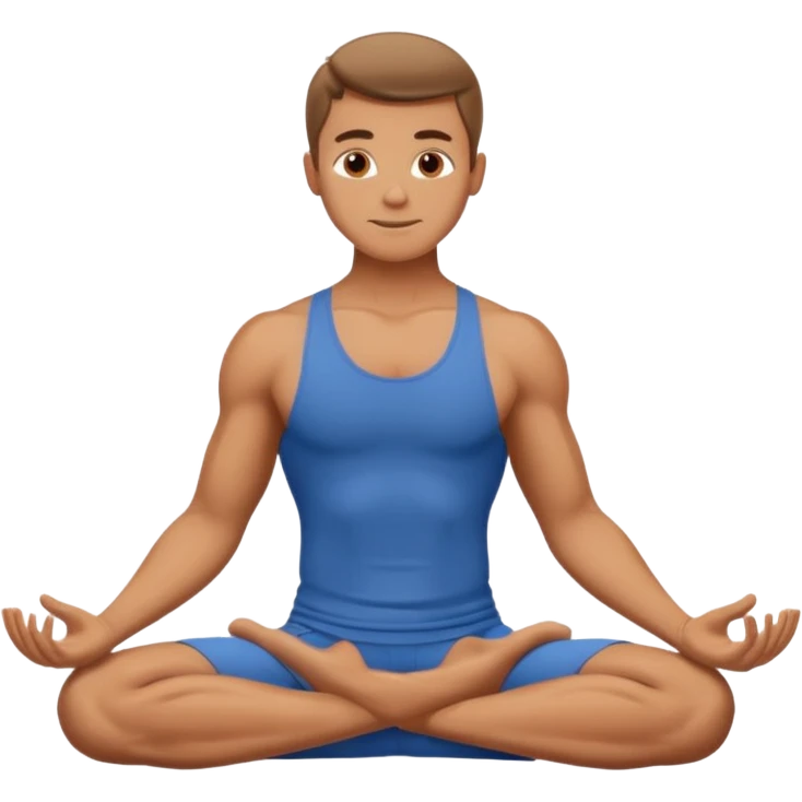 guy working out yoga emoji