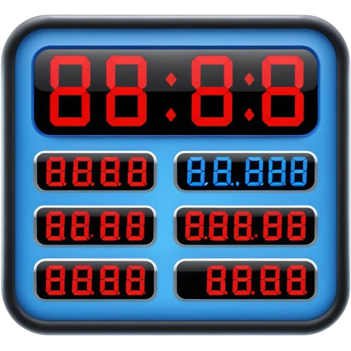 scoreboard blue (#00A3E0) and red (#F9423A) emoji