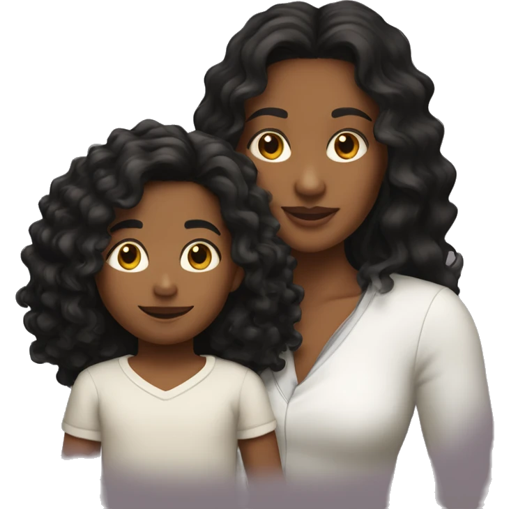 me with my 4-year-old son. I’m a Colombian woman with long wavy black hair and hazel eyes. My son, mixed French, Congolese, and Colombian, has slightly darker skin, curly hair on top, short sides, and black eyes.” emoji