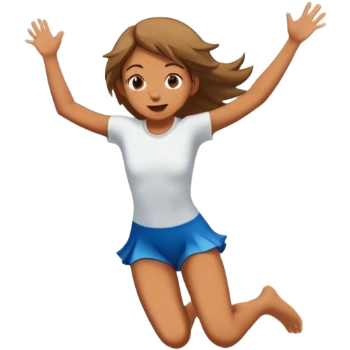 Girl jumping off cliff emoji