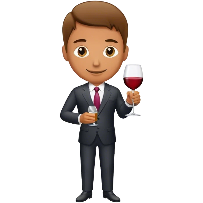 Man wine degustation  emoji