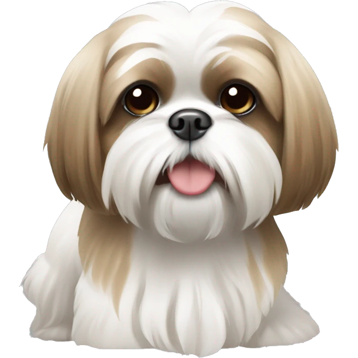 tan and white shih tzu emoji