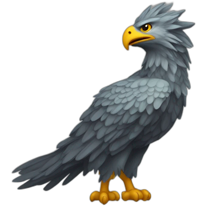 The mythical creature of gryphon emoji