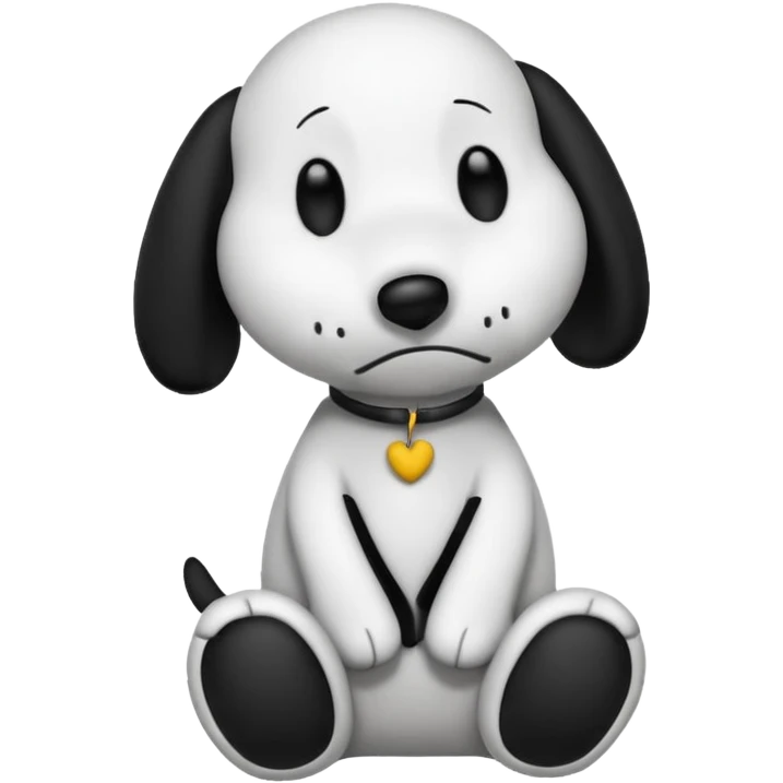 Snoopy acostado llorando emoji