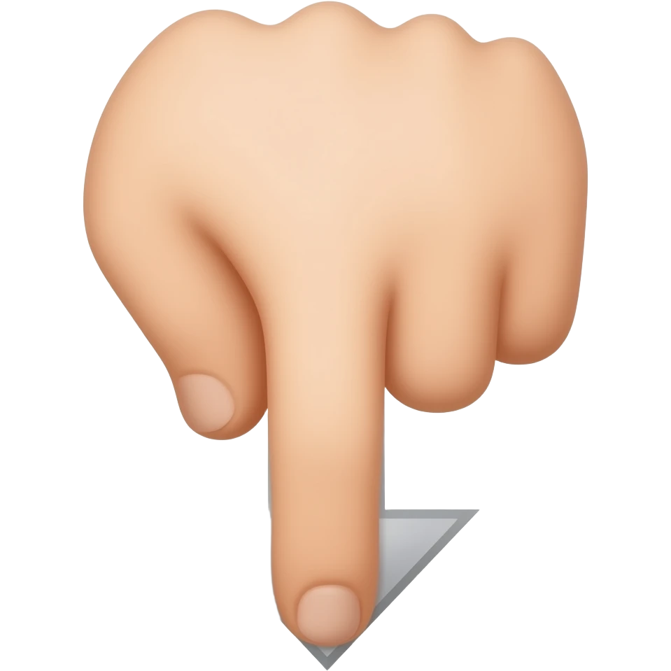 A little finger pointing down, with a downward-pointing arrow emoji