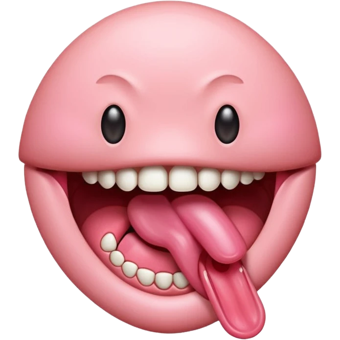 Mouth with tongue emoji