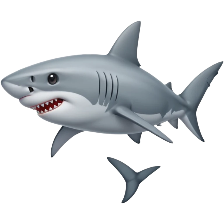 Un tiburon con zapatos emoji