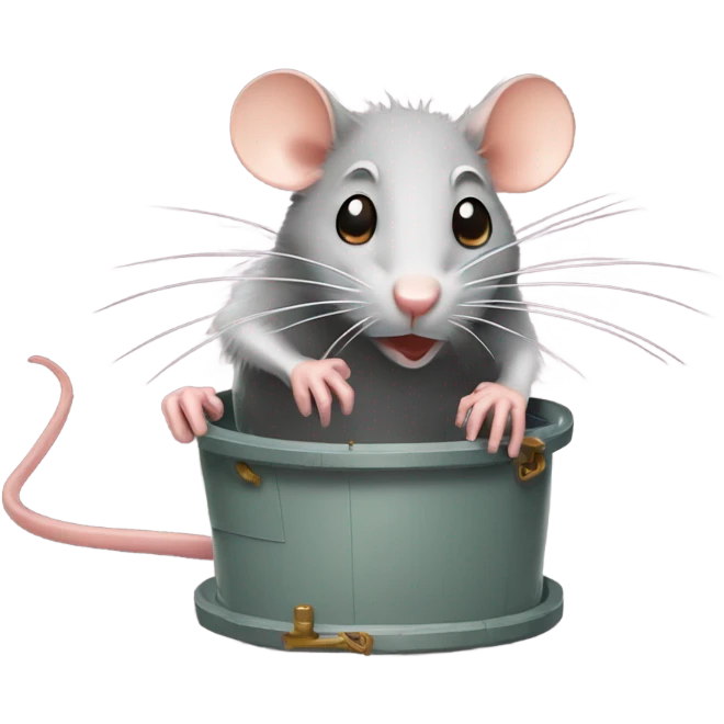 Rat in a mouse trap emoji
