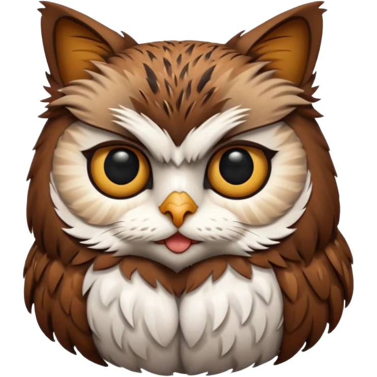 Make a cat owl emoji