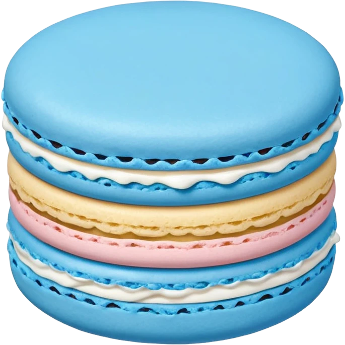 Single blue macaron emoji