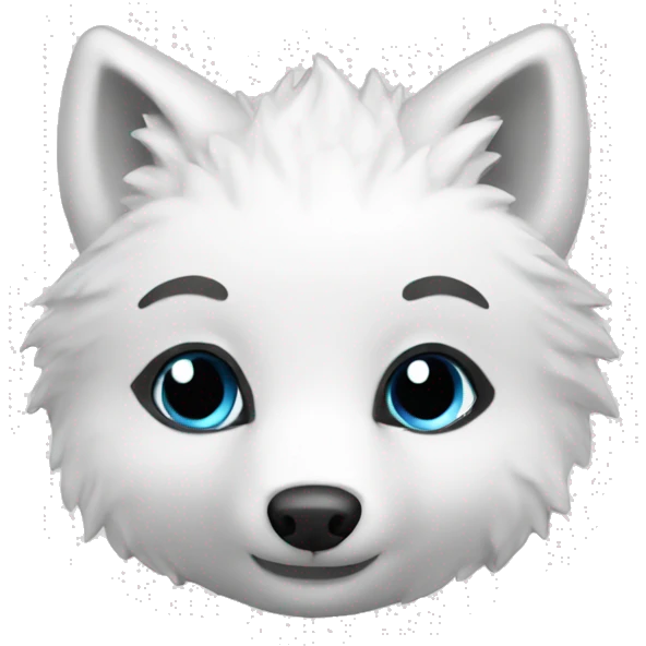 arctic fox toy cute emoji
