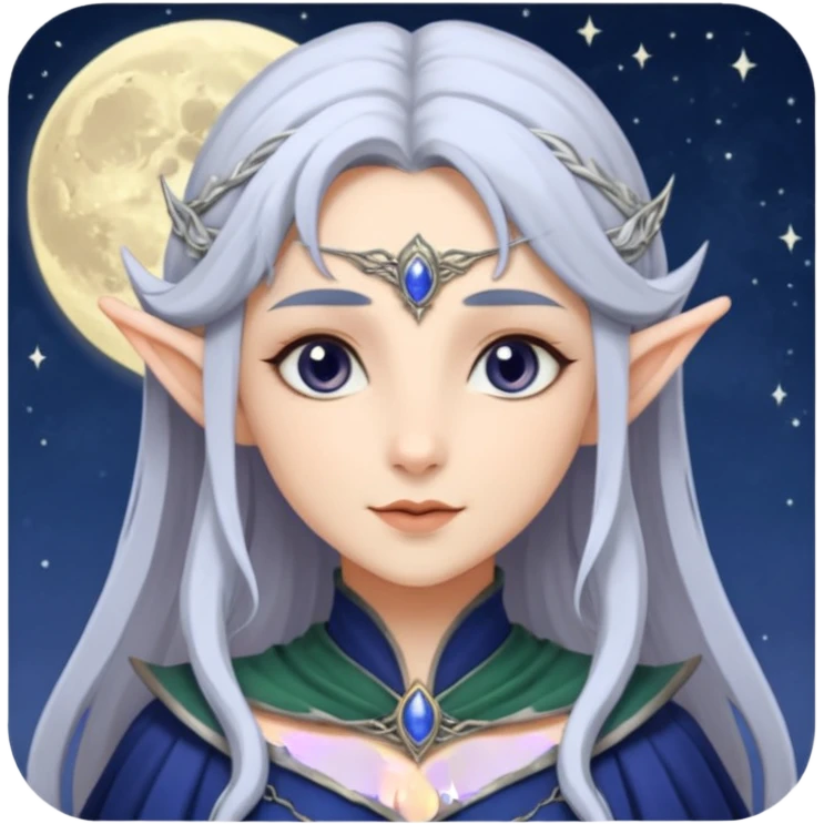 Selune elven moon twilight goddess emoji