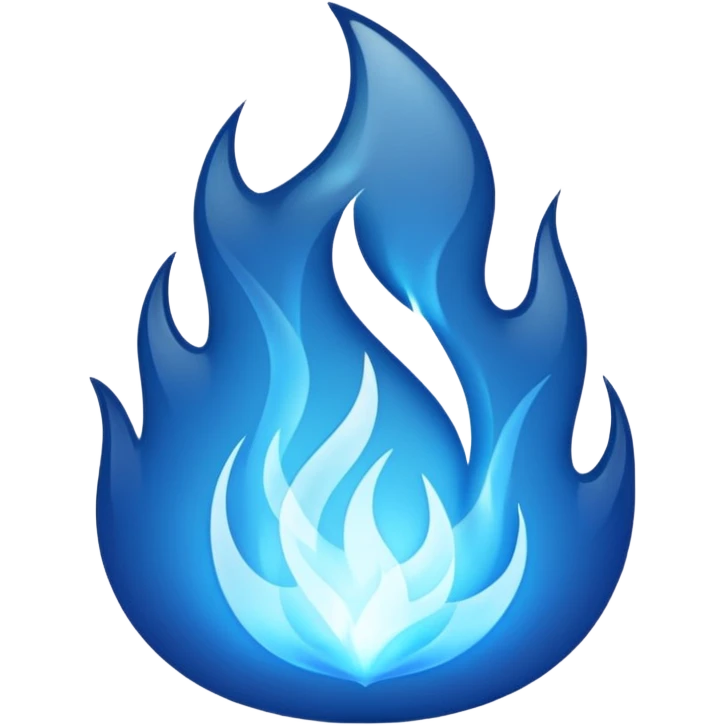 Blue fire emoji