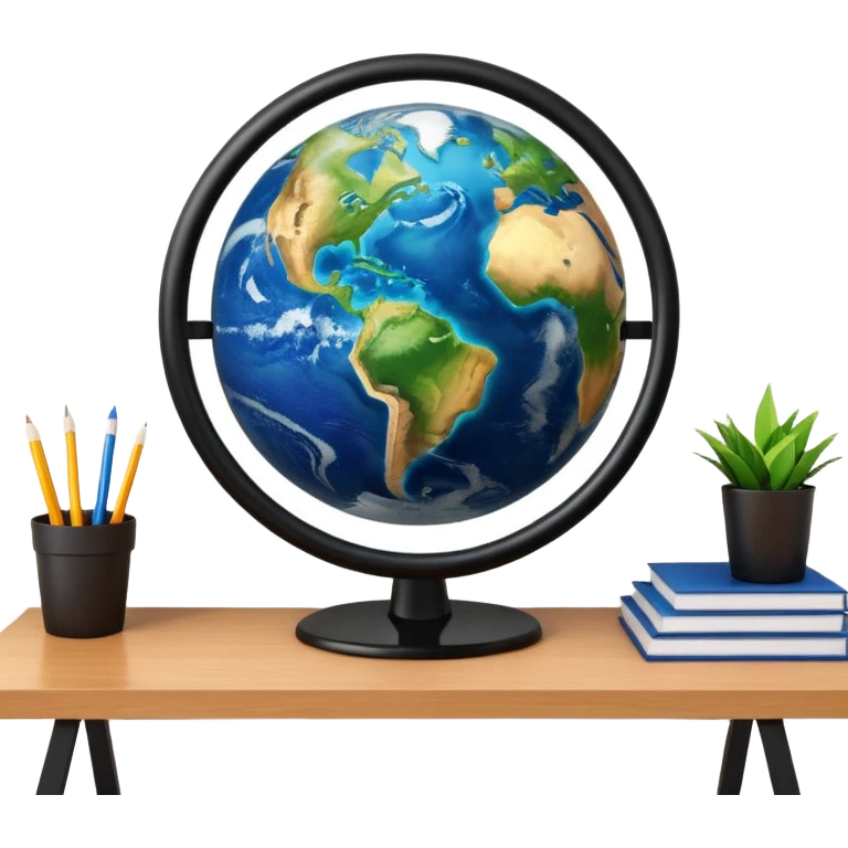 Planet earth emoji on the office  emoji