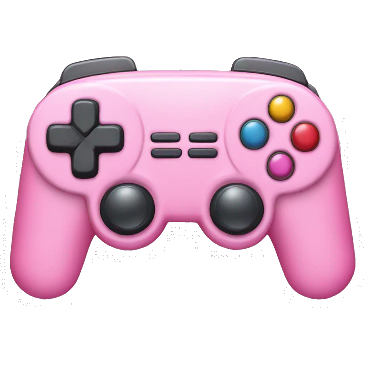 pink gamepad with wire in the middle emoji