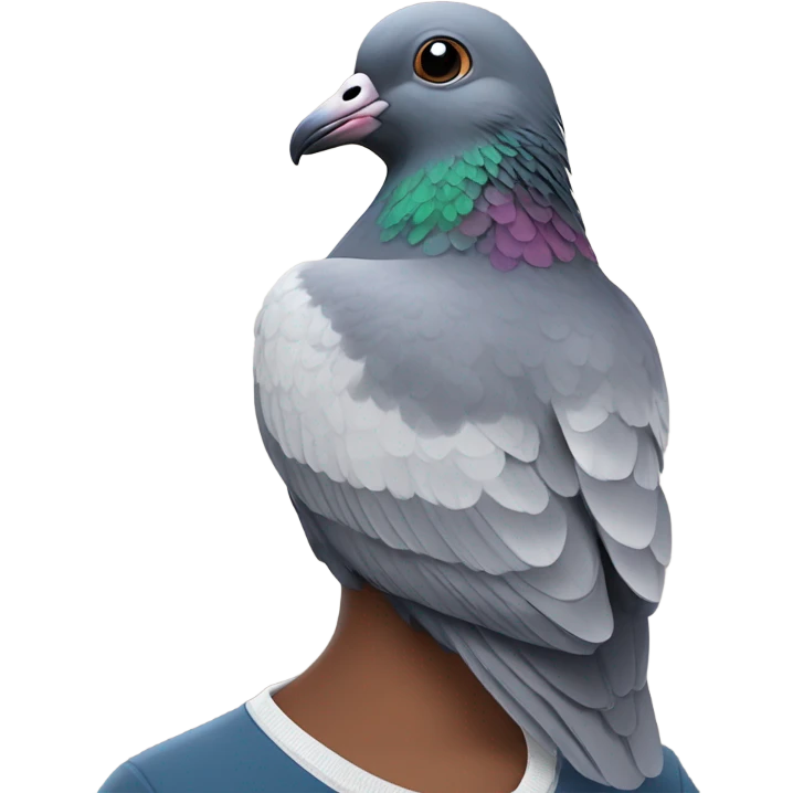 Pigeon with a person  emoji