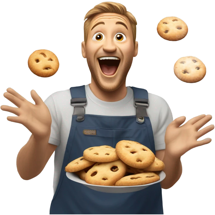 Throwing biscuits emoji