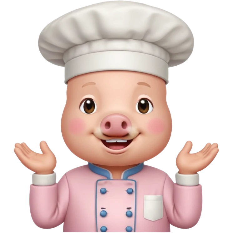 pink chef animal emoji