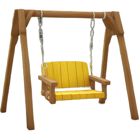 One seat swing set wooden emoji