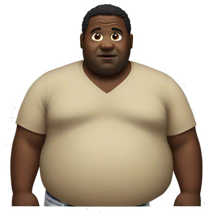 fat black dude emoji