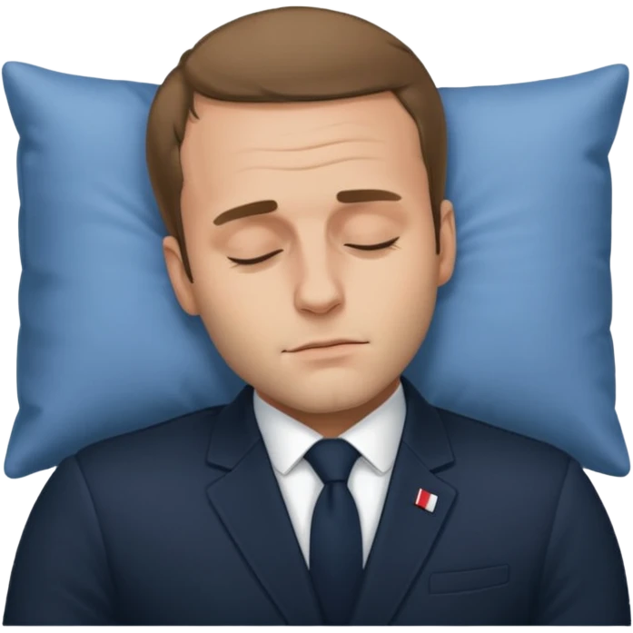 Macron entrain de dormir emoji