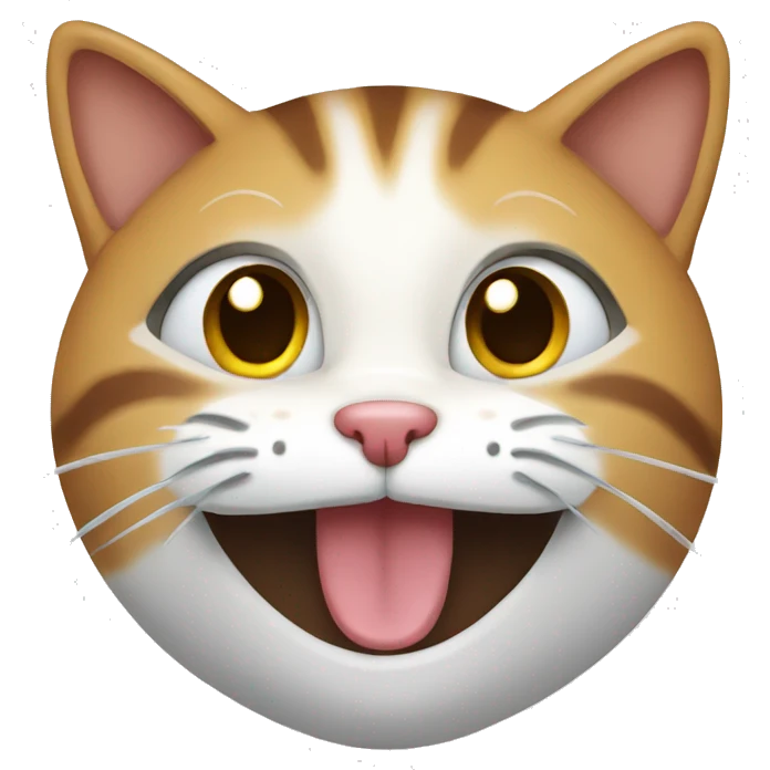 Cat with smile  emoji