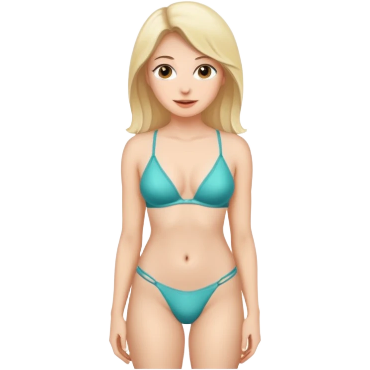 Голая девушка в стрингах  emoji