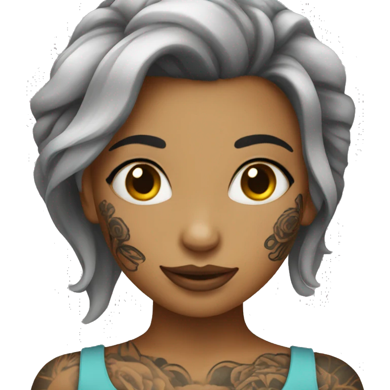 Tattooed girl emoji