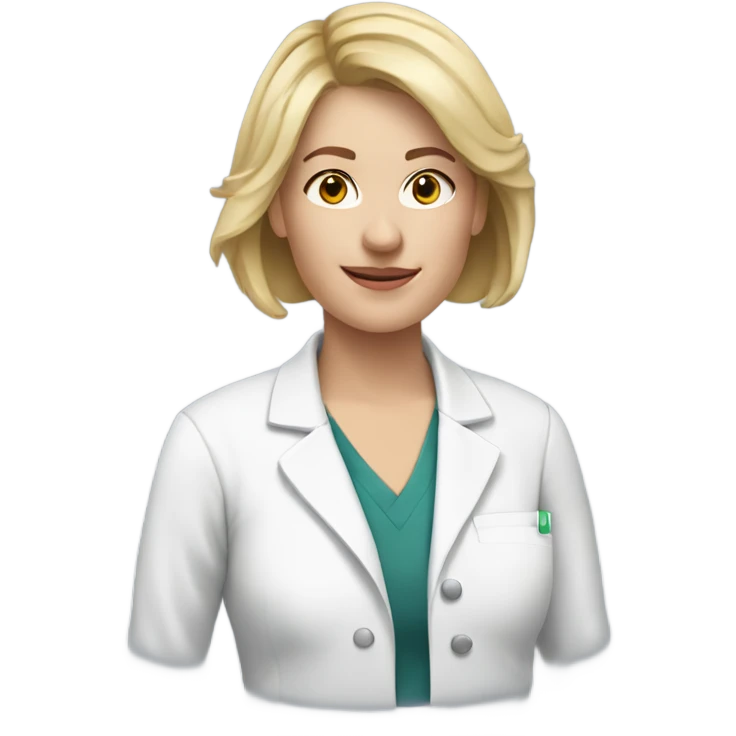 harvard physician white woman short blonde hair head, neck and upper chest emoji