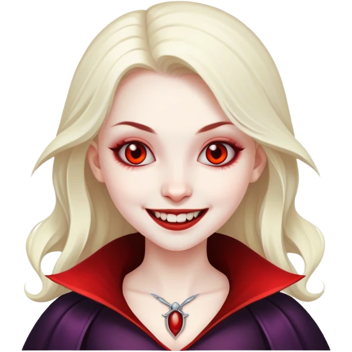 Smiling vampire girl  emoji