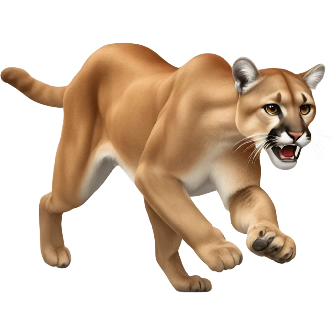 Cougar chasing prey emoji
