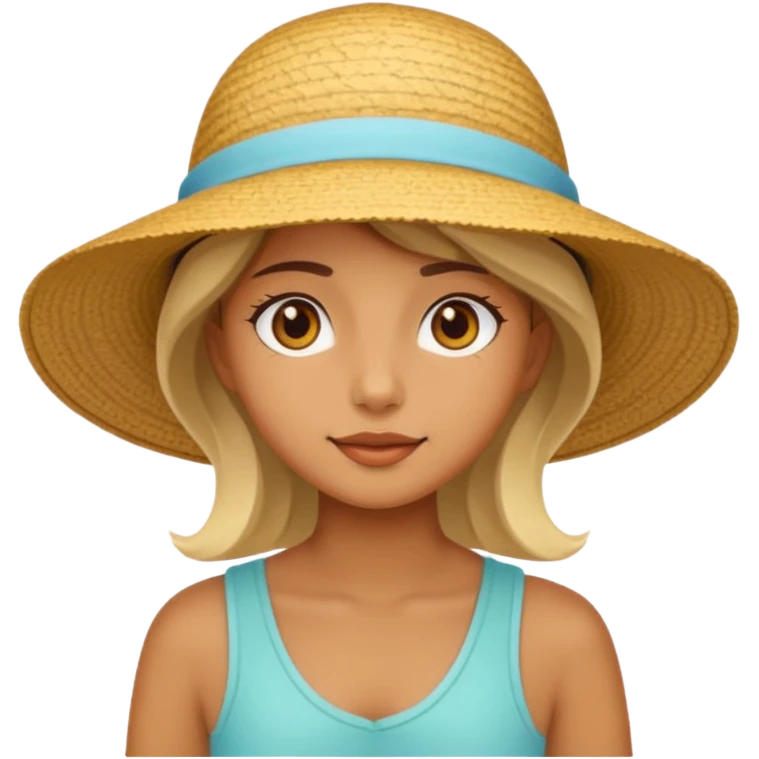 a girl wear hat emoji