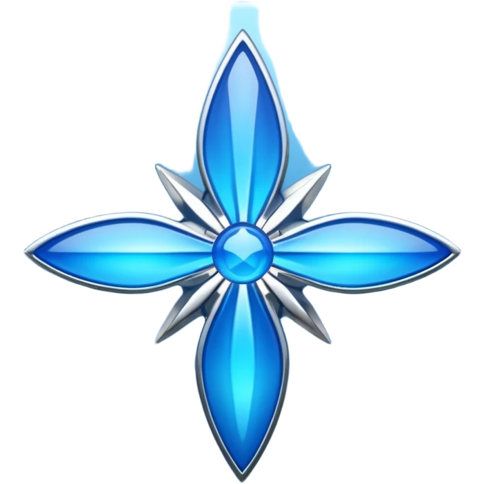 blue sorayama gradient chrome plasma energy star emoji