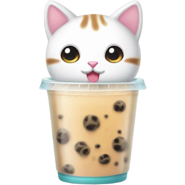 Bubble tea cat  emoji