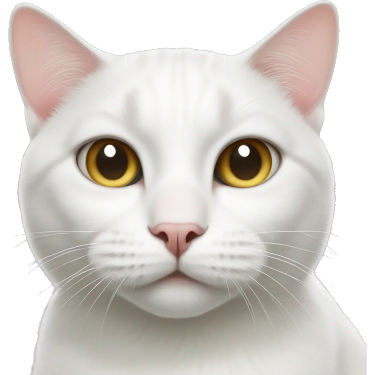 white cat with hetorochromia emoji