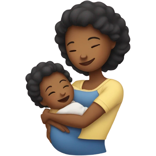 A mother holding her baby emoji