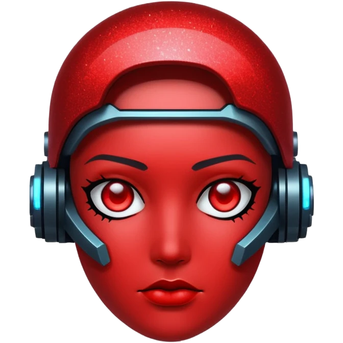 glitter red cyberpunk emoji