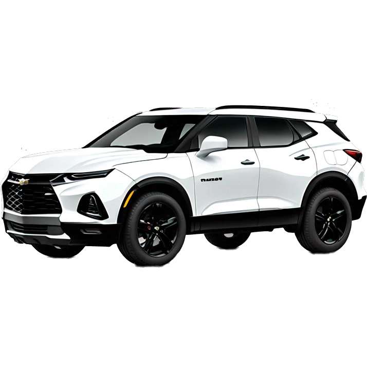 2020 White Chevrolet blazer black wheels emoji
