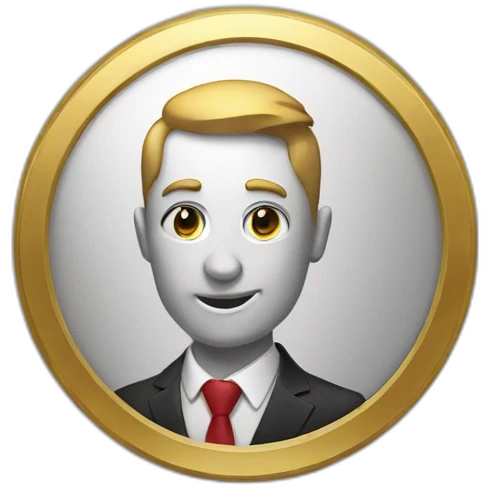 coin wearing suit emoji