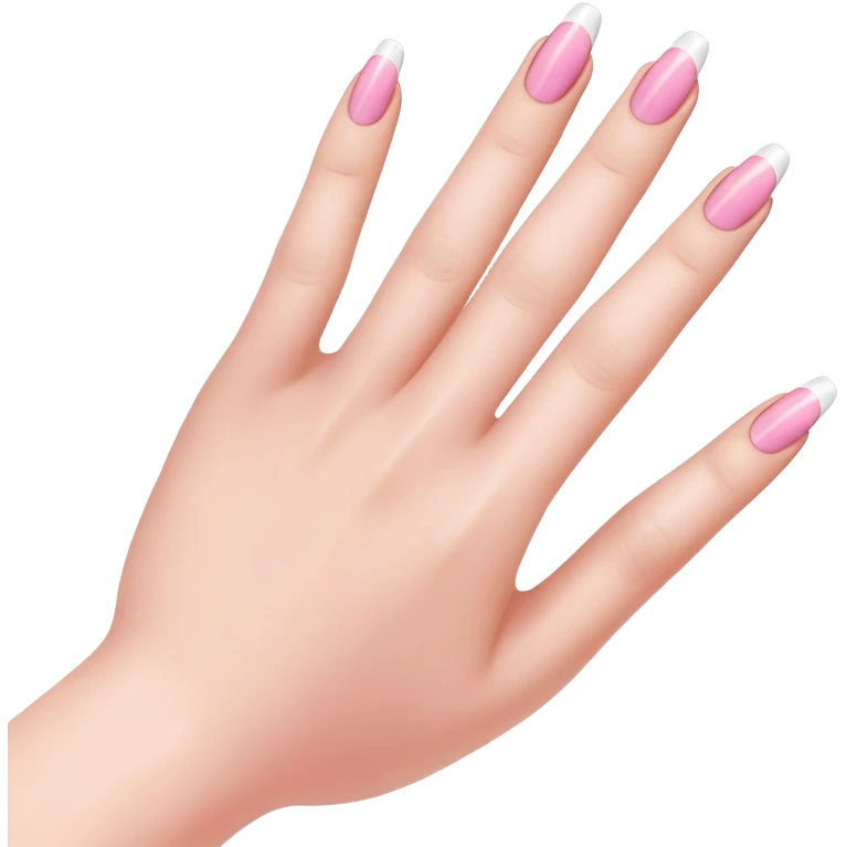 french manicure 5 fingers  emoji