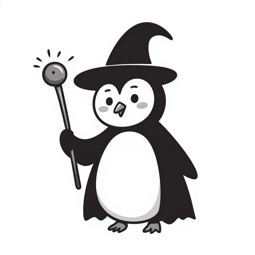 A wizard penguin emoji