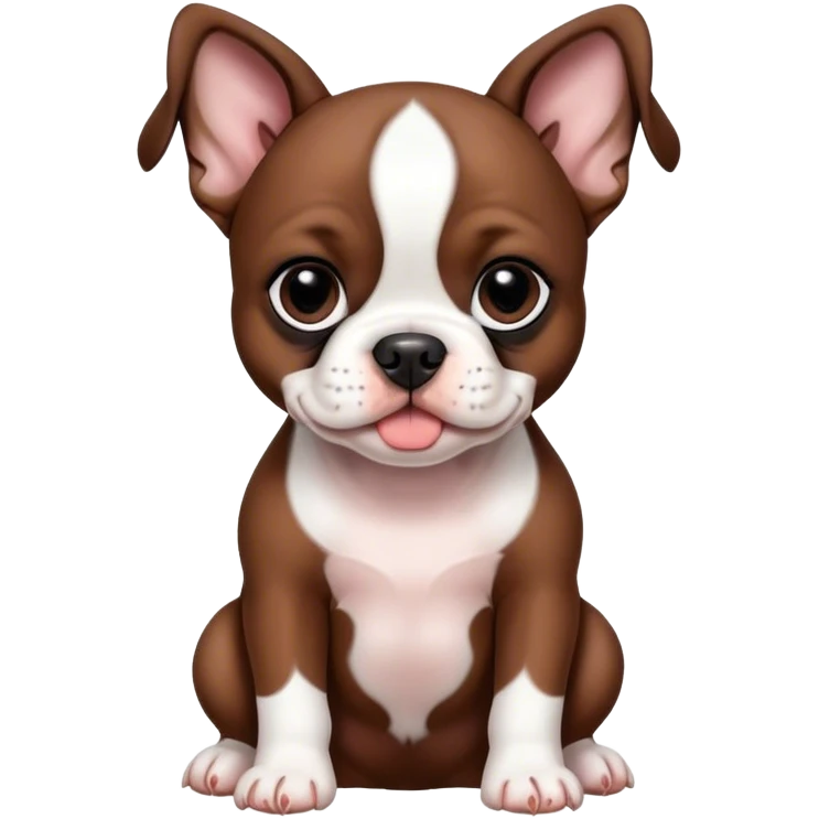 chestnut brown pitbull boston terrier puppies emoji