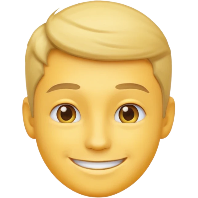 Handsome guy emoji like round IOS emoji emoji