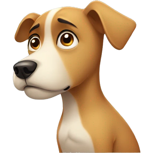 sad dog emoji