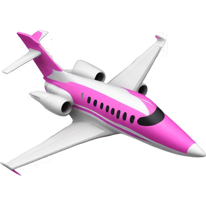 Pink and white jet emoji