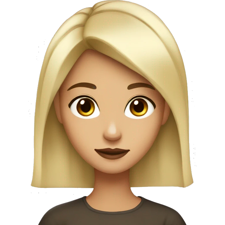 Girl wearing gold earrings with dark brown hair almost black hair, slightly swarthy . Very beautiful appearance with foxy eyes.  emoji