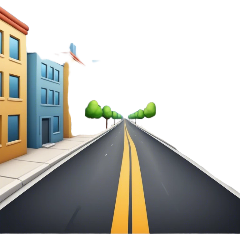 Road in a city with no buildings emoji